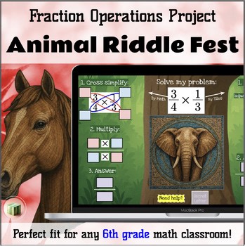 6th grade Project: Multiply Divide Fractions with Diagrams(Digital Resource PBL)