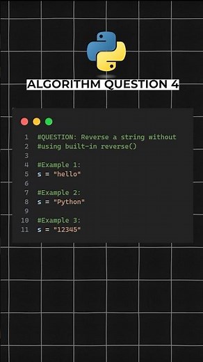 ALGORITHM QUESTION 4 #shorts #python