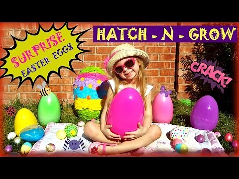 SURPRISE EASTER EGGS * Hatch N Grow Easter Egg !