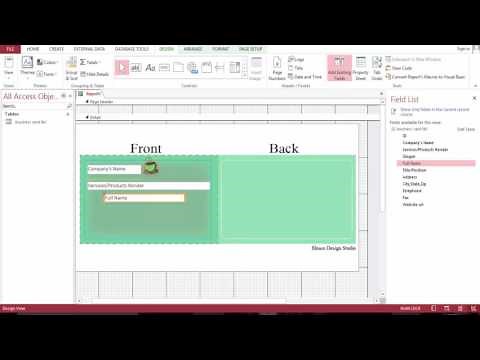 Creating Business Card Database with MS Access 1