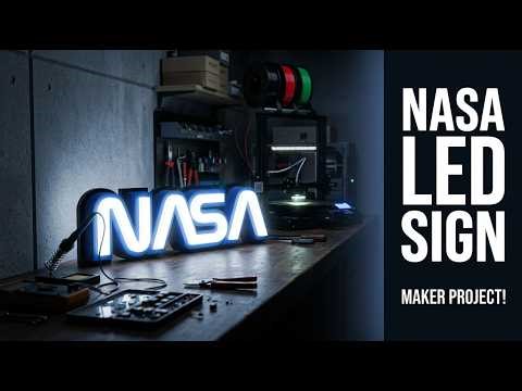 Making a NASA Logo LED Sign with 3D Printing | Maker Build