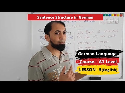A1 German Course | Lesson 5 | German Sentence Structure | How to make simple sentence | English