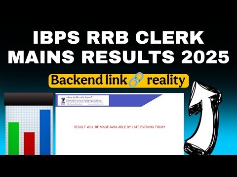 IBPS RRB CLERK MAINS RESULTS 2025 | Backend link update | Expected Cut-off