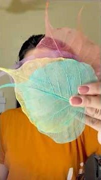 "Unique Wall Decor Idea Using Skeleton Leaves 🍂 DIY Craft Tutorial"