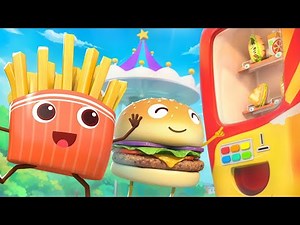 Hamburger Vending Machine🍔| Ice Cream, Color Song | Nursery Rhymes & Kids Songs | BabyBus