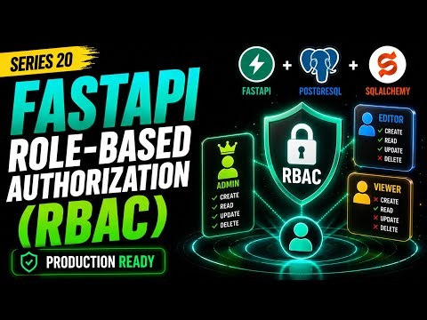 FastAPI Role-Based Authorization (RBAC) | Secure APIs with Roles