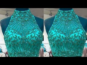 Halter neck Bustier with Yoke | Pattern Drafting | Bustier Pattern | Turtle neck dress.