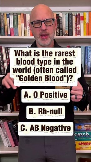 What is the rarest blood type in the world? #trivia #biology