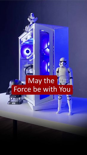 A PC build mixed for the dark side and light side of the force. Any Star Wars fans here?🌟 #StarWarsDay #gamingpc #maytheforcebewithyou