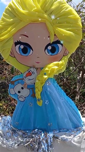 PIÑATA ELSA FROZEN ❄️❄️❄️ Gracias por la confianza!! 🪅❤️✨️ #piñataelsadefrozen #frozen #hechoamano #piñataspersonalizadas #piñata #piñatas