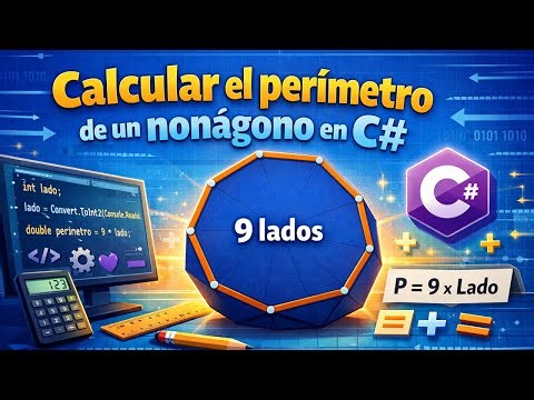 Calcular el perímetro de un nonágono en C#