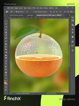 Orange transparent effect in Photoshop | photoshoptutorial | photoshoptips | graphicdesign