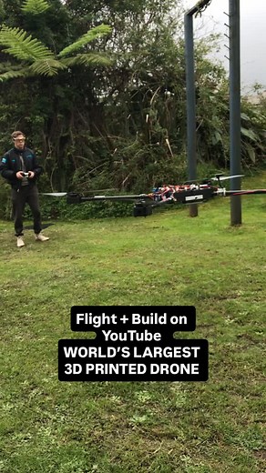 Successful maiden flight of the WORLDS LARGEST 3D PRINTED DRONE 🚁 For the full series and to see what’s to come check it out on our YouTube channel!📺 YouTube link found in bio or here: https://m.youtube.com/watch?v=ssGOMKeGcso Share, like and follow @hrdroneracing #flight #flying #maiden #maidenflight #uav #3dprinteddrone #worldslargest3dprinteddrone #drone #instagram #hover #fpvdrone #multicopter | H R Drone Racing