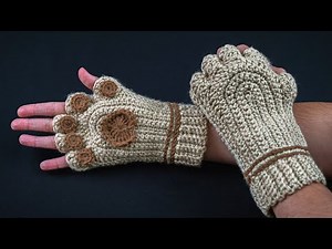 You will wish to crochet these fingerless mittens “ Cat’s paws” - a tutorial for beginners!
