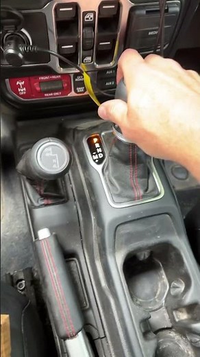 How to shift your jeep into 4 wheel drive #offroad #overlanding #jeepwrangler #jeep #4low #shorts