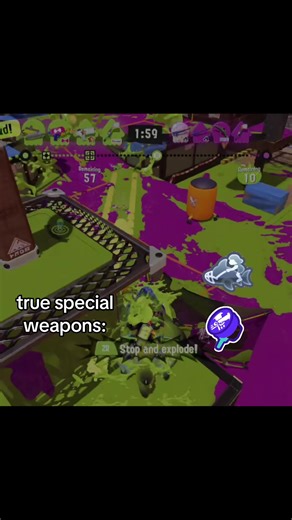 reefslider and ultra stamp clear flopzooka 😹 #splatoon3 #fyp #foryoupage #reefslider #xyzabc