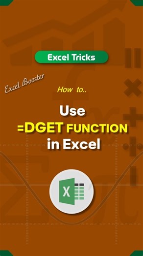 Excel Booster | Excel Guru on Instagram: ""How to Use DGET Database Function in Excel" Save this post for future reference! Share And Like it (@Excel_Booster) sharing excel tricks & tips Get our FREE Excel Cheat Sheet / links in bio check it out! Follow us on Instagram, YouTube, and more / links in bio check us out Email: UChauhan.Connect@gmail.com #dget #msexcel #excel microsoftexcel msoffice smartexcel Excel excel exceltutorial exceltips excelformula excelshort ExcelRankFunction DataAnalysis E