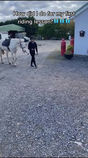 My first riding lesson! #horse #riding #equastrian #pony #horsies #firstime