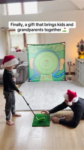 This holiday, give him something that keeps him active, connected, and smiling, without the long drives, cold weather, or heavy lifting. Battle Golf brings the game he loves home. It’s safe, easy to set up, and fun for everyone - from Grandpa to grandkids. 💚 Why Families Love It: 🏌️‍♂️ Lets him practice safely from home 👨‍👩‍👧‍👦 A game everyone can enjoy, grandkids, kids, and parents alike 📱 Pulls the family off screens and back together 🌦️ Indoor or outdoor play, no travel required 💪 Li