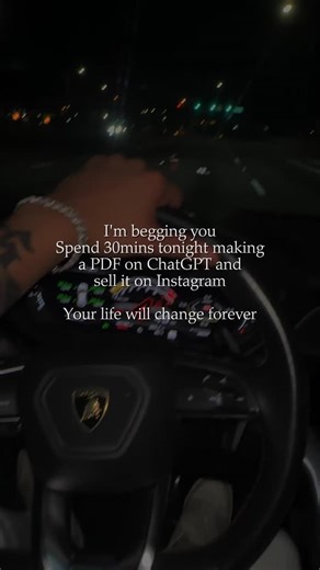 Kyle on Instagram: "⬇️I’m begging you — and I don’t say this lightly. If you can scroll Instagram for 30 minutes, you can spend 30 minutes tonight changing your life. ✅Open ChatGPT. Ask it to help you solve one small problem people struggle with. Turn that answer into a simple PDF. Price it low. Post about it. That’s it. No degree. No face on camera. No office. No permission. Just your phone, internet, and the courage to start before you feel ready. People are waiting for what you know — even if