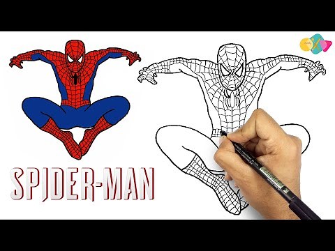 رسم الرجل العنكبوت || تعليم الرسم | كيف ترسم سبايدر مان خطوة بخطوة للمبتدئين