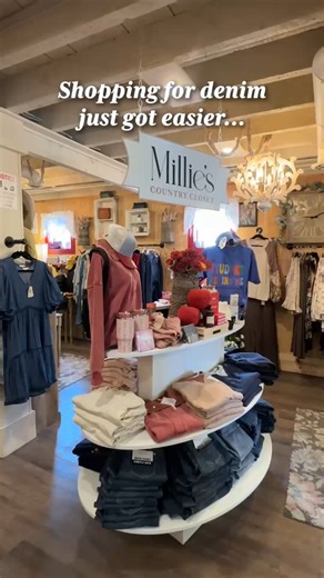 14K views · 144 reactions | Jeans that actually fit? Yes! ✨ Millie’s Country Closet has viral brands, all the sizes, and fitting rooms so you know they’re perfect before you buy! | Marilla Country Store | Facebook