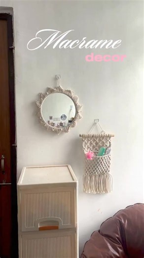 Priyansha mahi on Instagram: "Comment for links 🔗 [macrame decor, meesho finds, meesho haul, room decor, mirror finds, comb holder, hanging storage, macrame mirror ] #viral #trending #meesho #meeshofind #roomdecor"