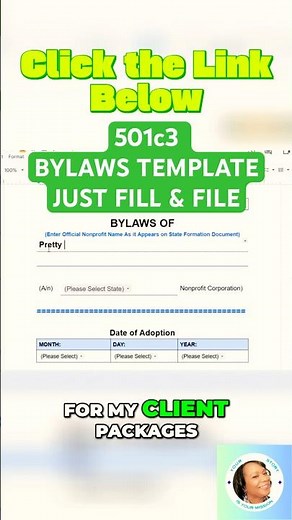 ✅ IRS-Ready 501(c)(3) Bylaws – Just Fill & File 📄