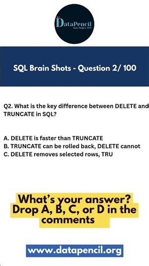 SQL BRAIN SHOTS QUESTION 2/100 #sql