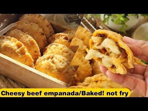 Cheesy beef empanada | Baked empanada recipe‼️|Bake N Roll