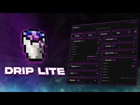 Drip lite 2.9.0 NEW UPDATE SHOWCASE, Best ghost client.