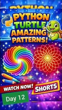 Day 12 / python turtle amazing patterns l #shorts