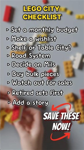 This LEGO City Checklist Saves Hundreds of Dollars #legocity #moneyhack #lego