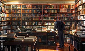 Librarian organizing books in a public library, Video