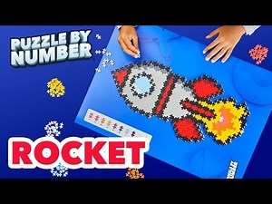 Plus Plus Puzzle By Number - Rocket
