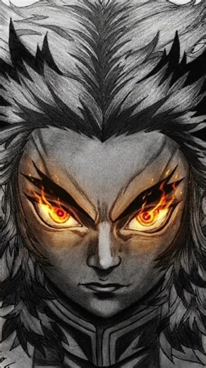 SET YOUR HEART ABLAZE! 🔥 Rengoku Sketch #shorts #anime #animeart #rengoku #flamehashira