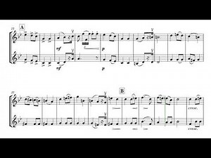 Bridal Chorus (Here comes the bride) for Violin Duet // Sheet Music - Score
