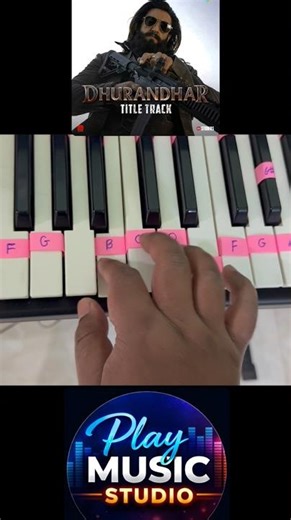 Dhurandhar Title Track Piano Tutorial 🎹 | Easy Bollywood Piano | Play Music Studio #piano