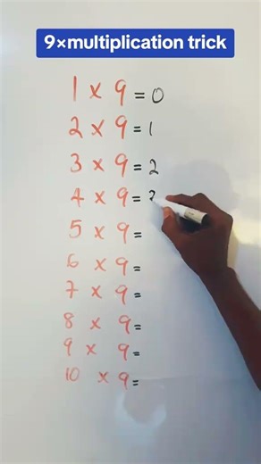 9 times multiplication trick.