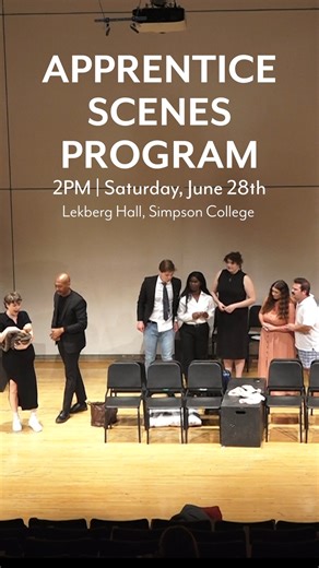 Dip your toe into the world of opera 🎶 Whether you're new to opera or a seasoned patron, everyone can enjoy the Apprentice Scenes Program! Featuring selections from a variety of operas, these staged scenes are performed by the young artists in our 2025 Frank R. Brownell III Apprentice Artist Program. The scenes will be performed Saturday, June 28 at Lekberg Hall, Amy Robertson Music Center, Simpson College. This is a free event with no registration required! 📽️ Marketing Intern, Gina Bawek | D