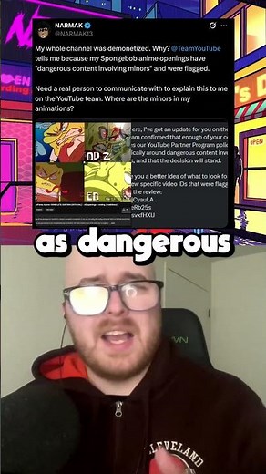 Narmak Got Their Channel Demonetized #shorts #anime #animation #spongebob