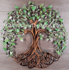 Infinity Tree - Sizes up to 45 Inches - Metal Wall Art - Decor - Indoor - Outdoor - Green Pearl - Tree of Life - Humdinger Designs - Etsy