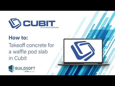 How to Takeoff concrete for a waffle pod slab in Cubit