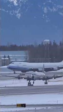 Everts Air Cargo DC-6 Taking off Runway 33 Anchorage-Fairbanks