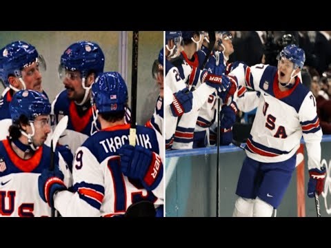 Tkachuk Brothers vs Erik Černák Full Fight | USA vs Slovakia | Winter Olympics 2026 Hockey Drama 🥊❄️