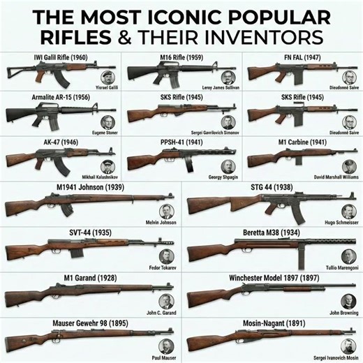 The Most Iconic Rifles in History & Their Inventor