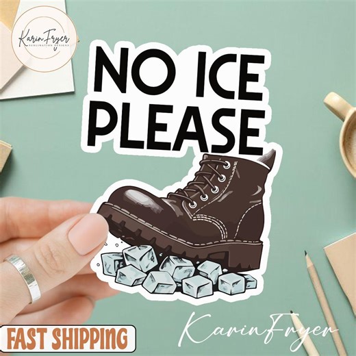 No ICE Please Sticker, Pro Immigrant Decal, No Human is Illegal Vinyl Decal, Anti ICE Sticker - Etsy