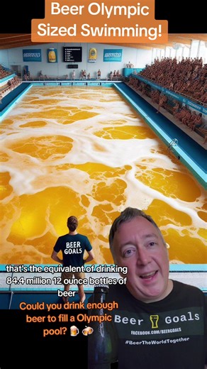 Could you drink an Olympic sized swimming pool worth of BEER?! #BeerGoals 🍺 #beer #beers #craftbeer #beertiktok