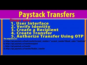 Transfer app in Paystack API
