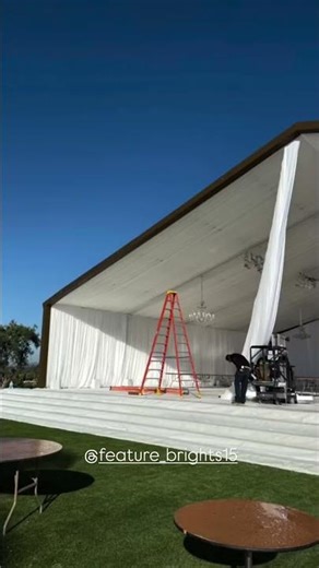 About last night! The evolution of M&E's wedding reception tent! 🎪 feature bright wedding planner..